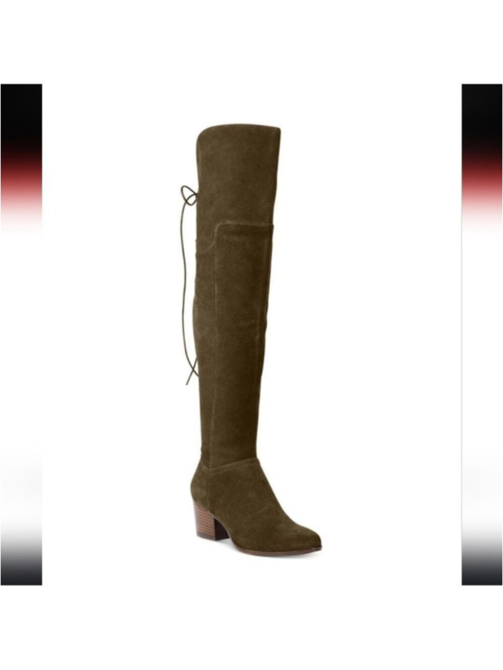 Aldo Over The Knee Army Green Leather Riding Boots New 8.5